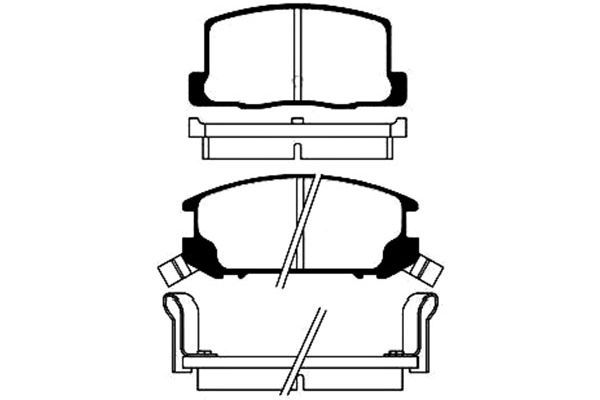 KAVO PARTS Комплект тормозных колодок, дисковый тормоз BP-9049